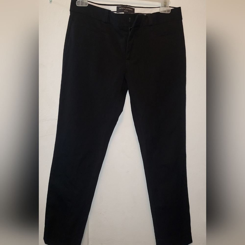 Banana Republic Women Sloam Slim Pants Black Size 0